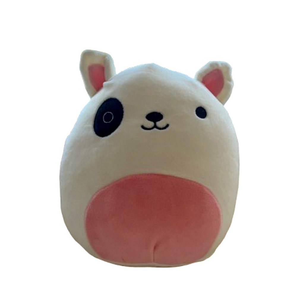 White Pink Terrier Dog Plush Toy